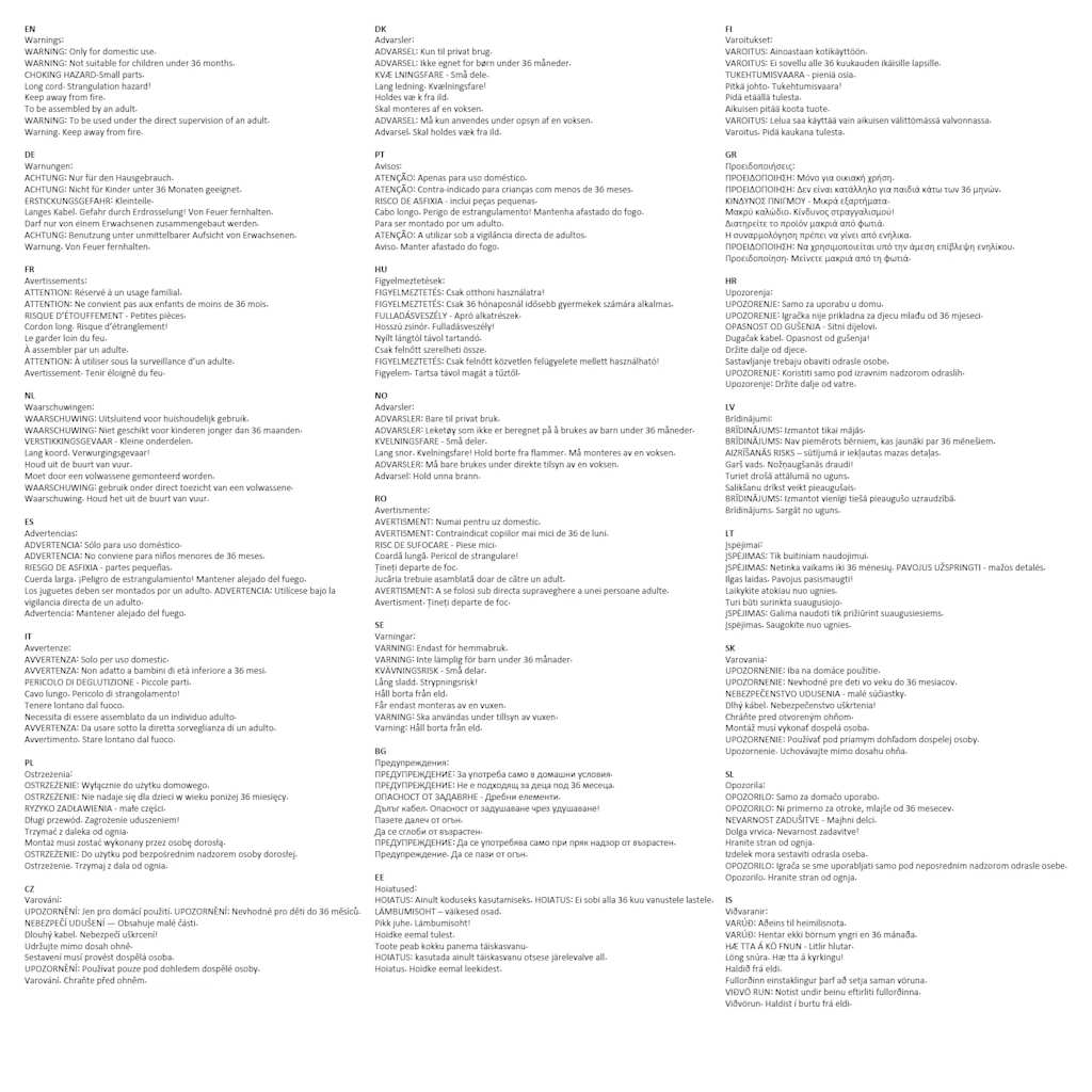 Tenda da Gioco per Bambini Multicolore 338x123x111 cm 93675