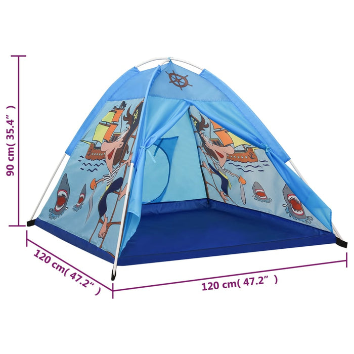 Tenda da gioco per bambini 120 x 120 x 90 cm blu 02_0005199