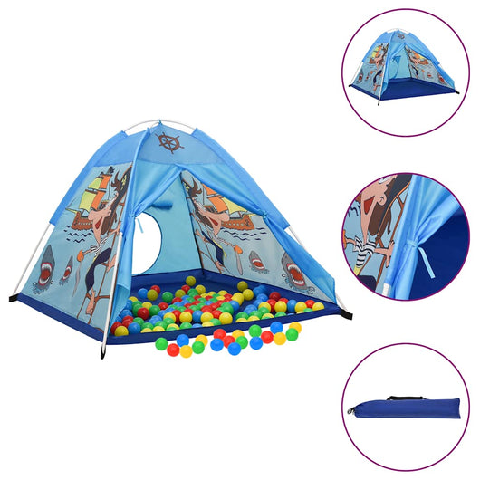 Tenda da Gioco per Bambini Blu 120x120x90 cm 93679