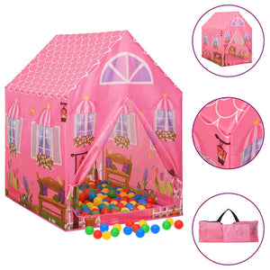 Tenda da Gioco per Bambini Rosa 69x94x104 cm 93681