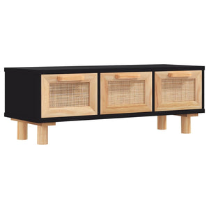 Tavolino Nero 80x40x30 cm Legno Multistrato e Massello di Pino 345619