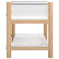 Tavolini da Letto 2pz Bianchi 42x38x45 cm in Legno Multistrato 345655