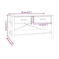 Tavolino da Salotto 82x48x45 cm in Legno Multistrato 345665