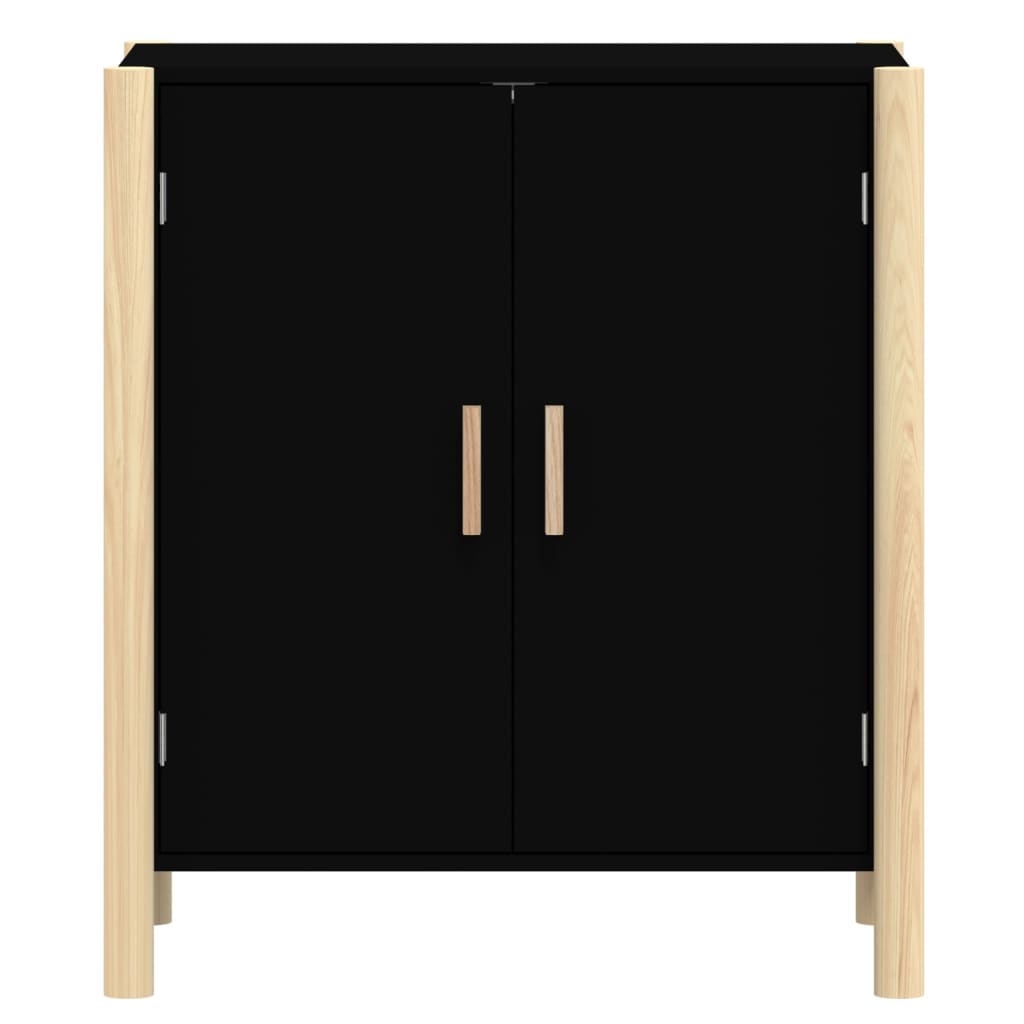Credenza Nera 62x38x70 cm in Legno Multistrato 345670