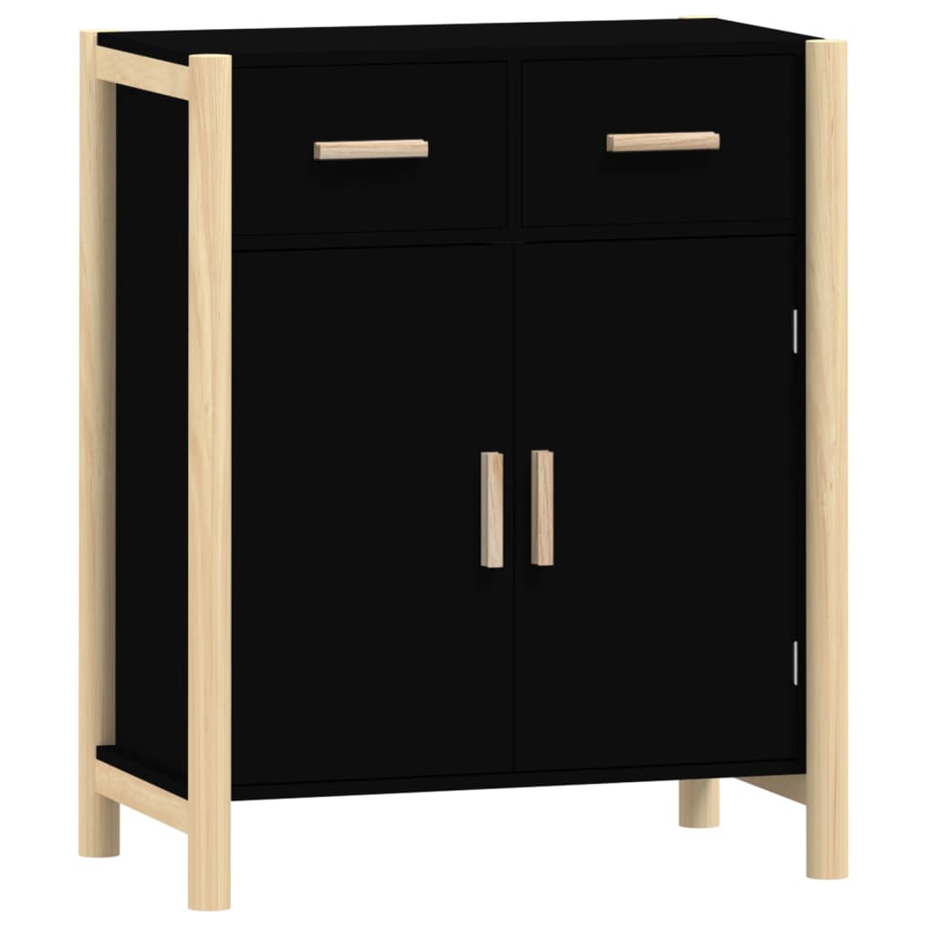 Credenza Nera 62x38x75 cm in Legno Multistrato 345676
