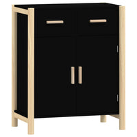 Credenza Nera 62x38x75 cm in Legno Multistrato 345676