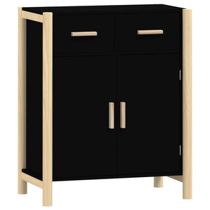 Credenza Nera 62x38x75 cm in Legno Multistrato 345676
