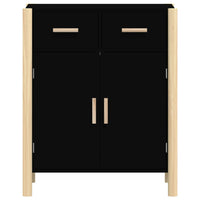 Credenza Nera 62x38x75 cm in Legno Multistrato 345676