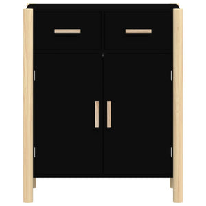 Credenza-Buffet-Armadio da cucina Nera 62x38x75 cm in Legno Multistrato