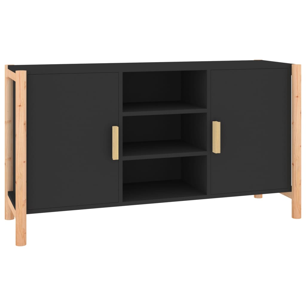 Credenza Nera 107x38x60 cm in Legno Multistrato 345679