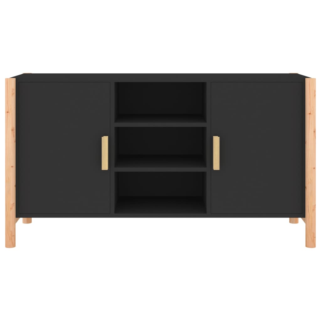Credenza Nera 107x38x60 cm in Legno Multistrato 345679