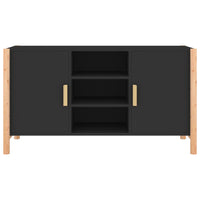 Credenza Nera 107x38x60 cm in Legno Multistrato 345679