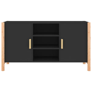 Credenza Nera 107x38x60 cm in Legno Multistrato 345679