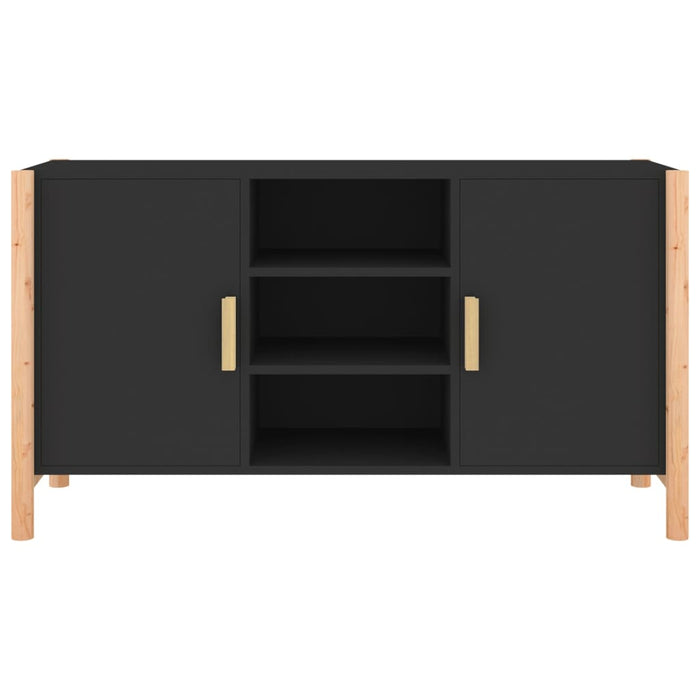 Credenza Nera 107x38x60 cm in Legno Multistrato 345679
