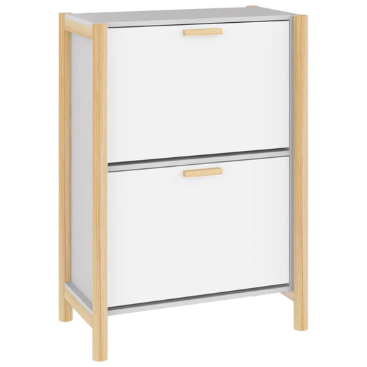 Scarpiera scarpiera mobile portaoggetti ingresso corridoio soggiorno 57,5 ​​x 33 x 80 cm legno composito bianco 02_0021470