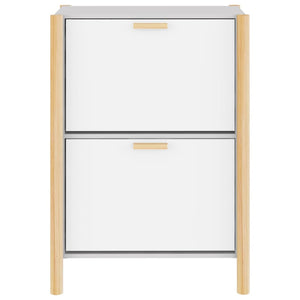 Scarpiera Bianca 57,5x33x80 cm in Legno Multistrato 345684