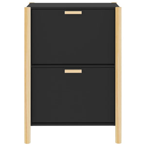 Scarpiera Nera 57,5x33x80 cm in Legno Multistrato