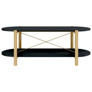 Tavolino da Salotto Nero 110x48x40 cm in Legno Multistrato 345688
