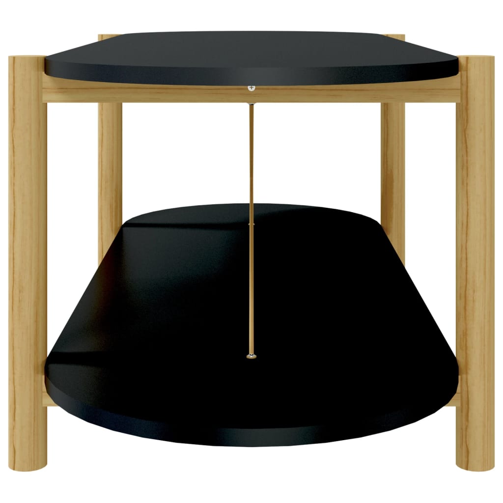 Tavolino da Salotto Nero 110x48x40 cm in Legno Multistrato 345688