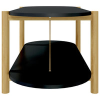 Tavolino da Salotto Nero 110x48x40 cm in Legno Multistrato 345688