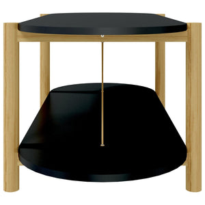 Tavolino da Salotto Nero 110x48x40 cm in Legno Multistrato 345688