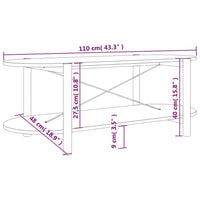 Tavolino da Salotto 110x48x40 cm in Legno Multistrato 345689