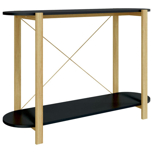 Tavolino Consolle-Tavolino da soggiorno-Tavolo Nero 110x38x75 cm in Legno Multistrato