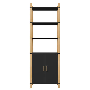 Credenza Nera 60x40x173 cm in Legno Multistrato 345697