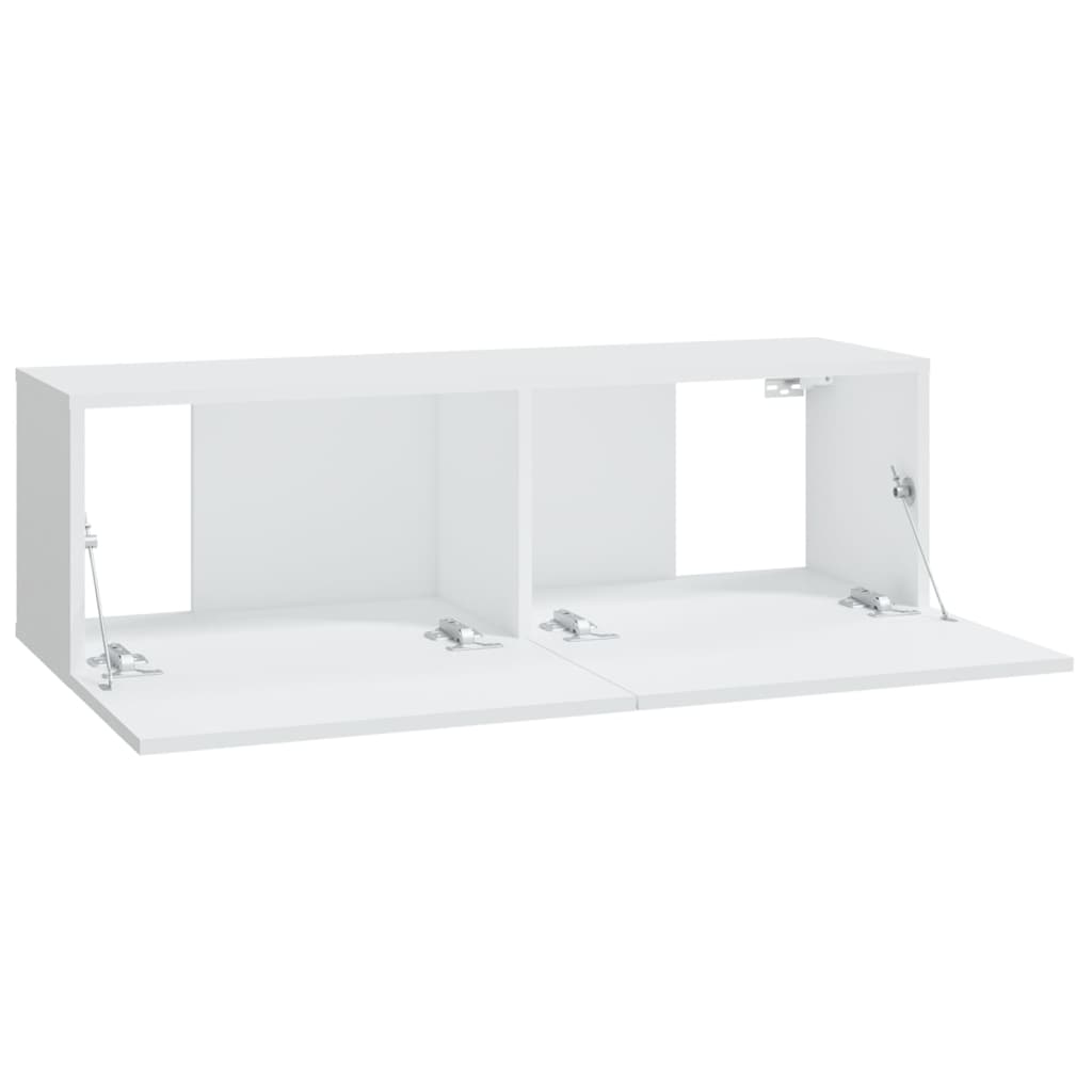 Mobile TV a parete scaffale per televisione multimediale televisione buffet sala da pranzo soggiorno camera da letto 4 pezzi 100 x 30 x 30 cm bianco 02_0029052