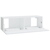 Mobile TV a parete scaffale per televisione multimediale televisione buffet sala da pranzo soggiorno camera da letto 4 pezzi 100 x 30 x 30 cm bianco 02_0029052