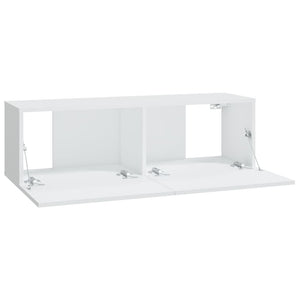 Mobile TV a parete scaffale per televisione multimediale televisione buffet sala da pranzo soggiorno camera da letto 4 pezzi 100 x 30 x 30 cm bianco 02_0029052