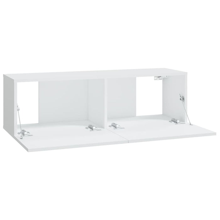 Mobile TV a parete scaffale per televisione multimediale televisione buffet sala da pranzo soggiorno camera da letto 4 pezzi 100 x 30 x 30 cm bianco 02_0029052