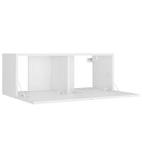 Set di Mobili Porta TV 4 pz Bianco in Legno Multistrato cod mxl 78374