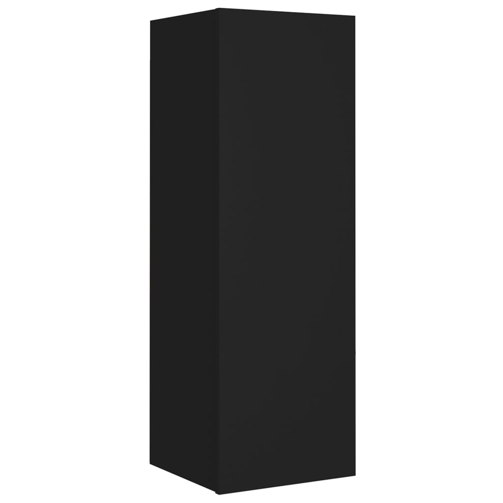 Set Mobili Porta TV 4 pz Nero in Legno Multistrato 3114199