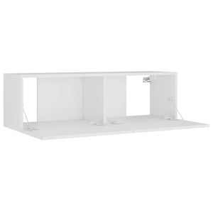 Set Mobili Porta TV 8pz Bianco in Legno Multistrato 3114222