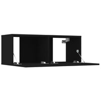 Set Mobili Porta TV 8pz Nero in Legno Multistrato 3114231