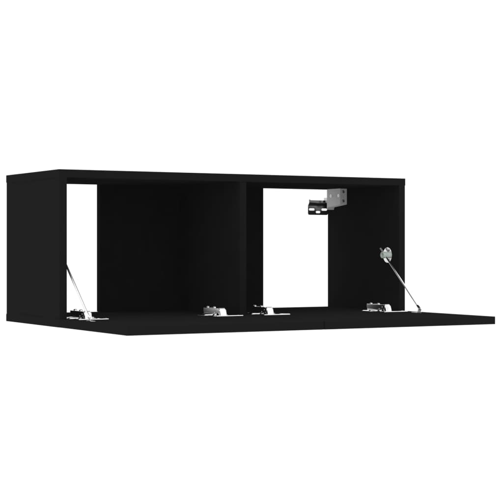 Set Mobili Porta TV 8pz Nero in Legno Multistrato 3114231