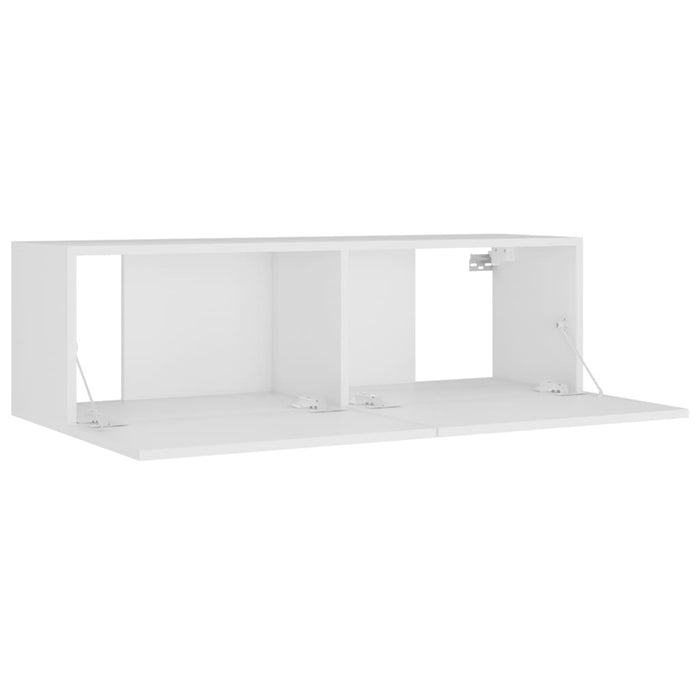 Set Mobili Porta TV 8pz Bianco in Legno Multistrato 3114238