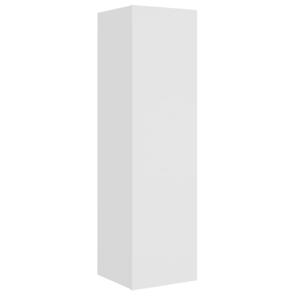 Set Mobili Porta TV 8pz Bianco in Legno Multistrato 3114238