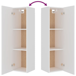 Set Mobili Porta TV 8pz Bianco in Legno Multistrato 3114238