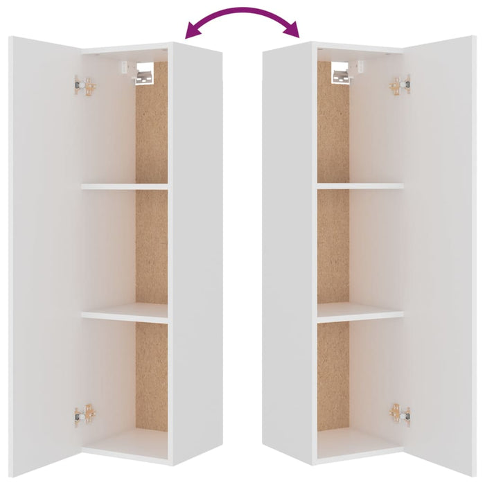 Set Mobili Porta TV 8pz Bianco in Legno Multistrato 3114238