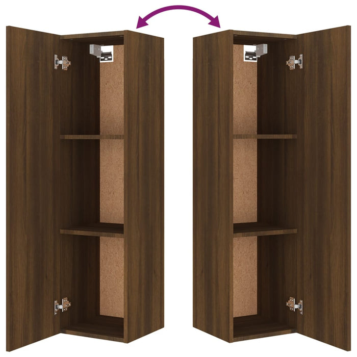 Set Mobili Porta TV 8pz Rovere Marrone in Legno Multistrato 3114245