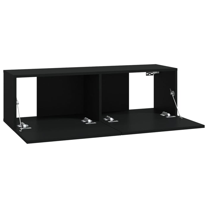 Set Mobili Porta TV 6 pz Nero in Legno Multistrato 3114263