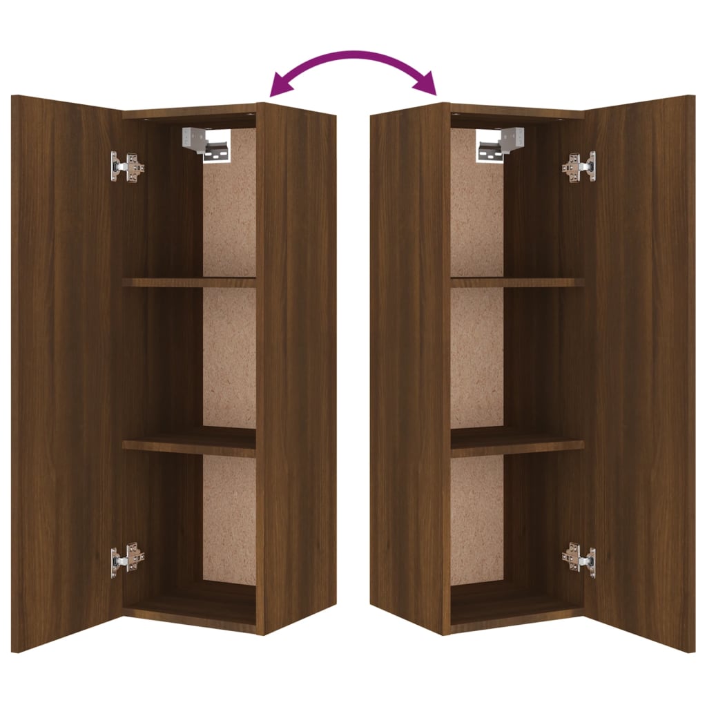 Set Mobili Porta TV 8pz Rovere Marrone in Legno Multistrato 3114301