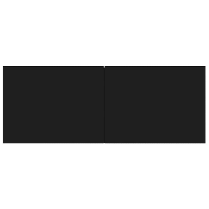 Set Mobili Porta TV 4 pz Nero in Legno Multistrato cod mxl 20053