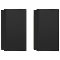 Set Mobili Porta TV 4 pz Nero in Legno Multistrato cod mxl 20053