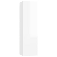 Set Mobili Porta TV 3 pz Bianco Lucido in Legno Multistrato 3114322