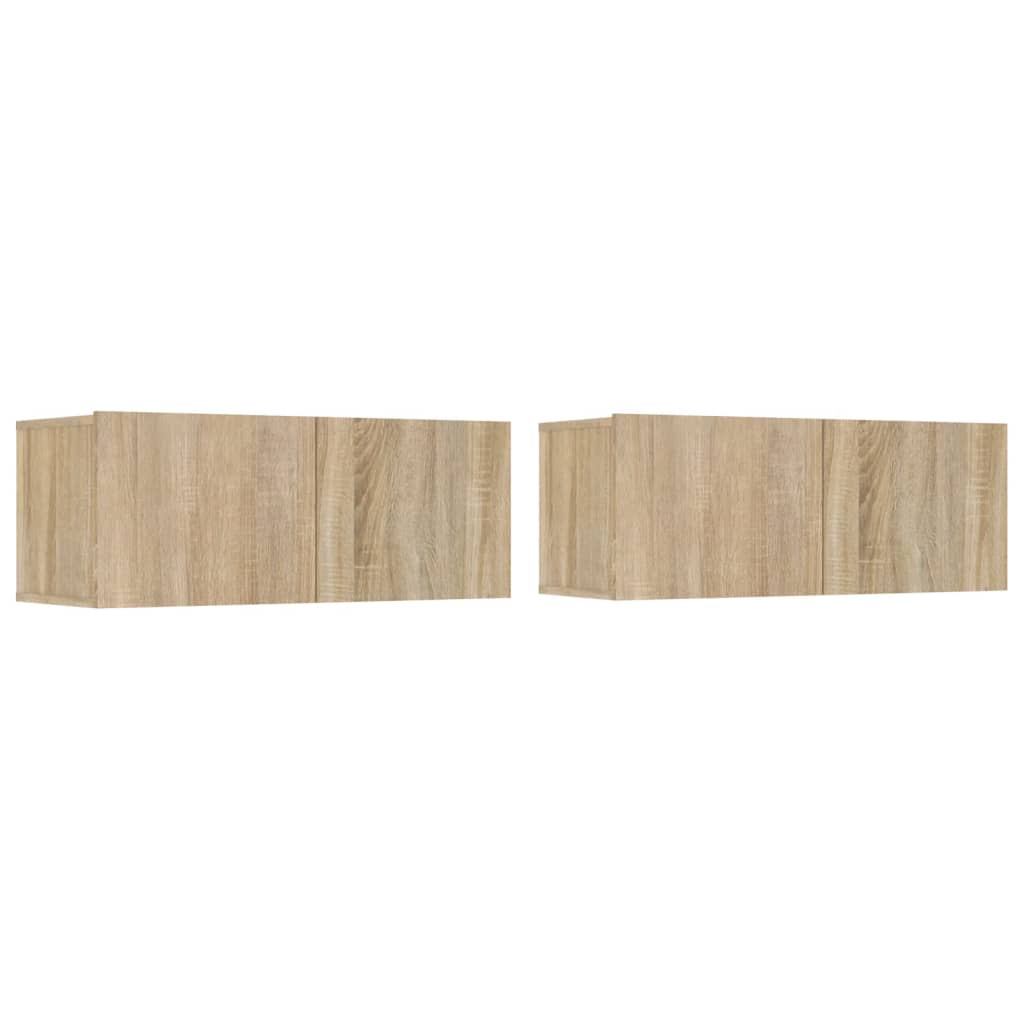 Set di Mobili Porta TV 4 pz Rovere Sonoma in Legno Multistrato cod mxl 20096