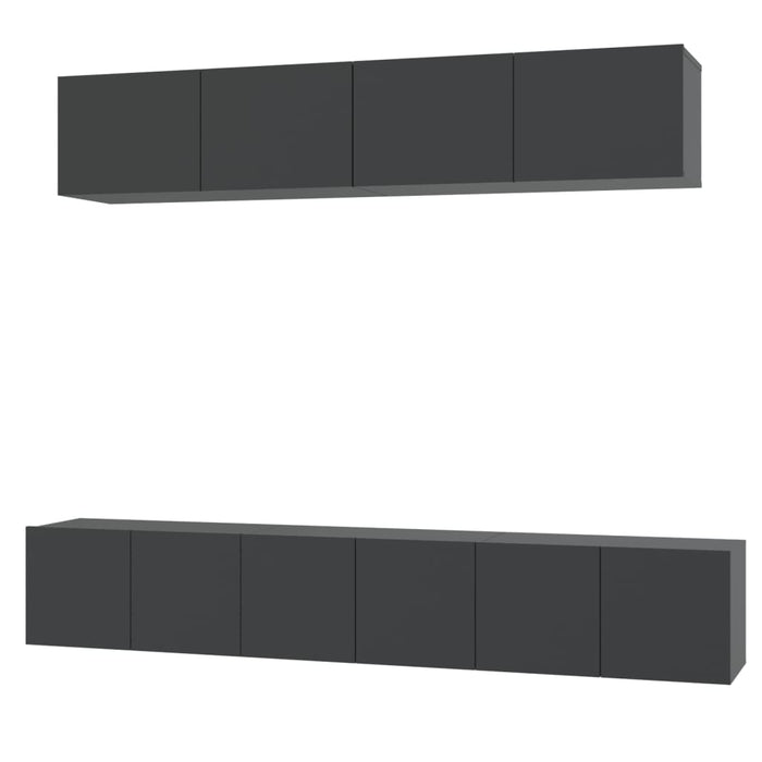 Set di Mobili Porta TV 5 pz Nero in Legno Multistrato 3114423