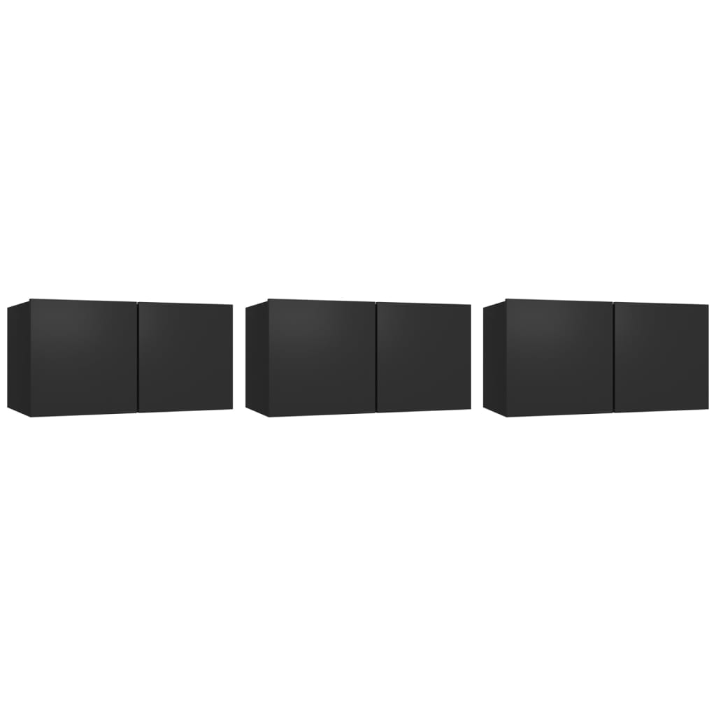 Set di Mobili Porta TV 5 pz Nero in Legno Multistrato 3114423